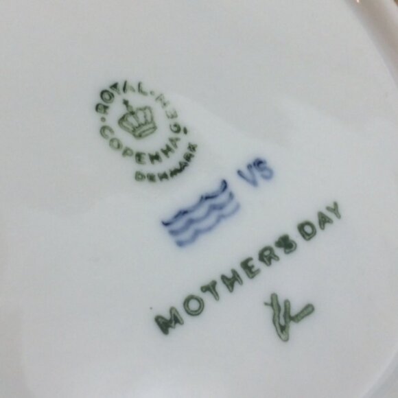 Vtg Royal Copenhagen Blue White Mother's Day 1975 Birds Plate Danish Relief 6" - Picture 2 of 15